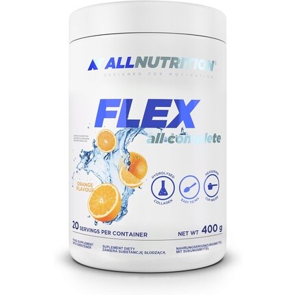 ALLNUTRITION Flex All Complete Коллагеновая добавка V2.0 400 г апельсин 
ALLNUTRITION Flex All Complete Коллагеновая добавка V2.0 400 г апельсин