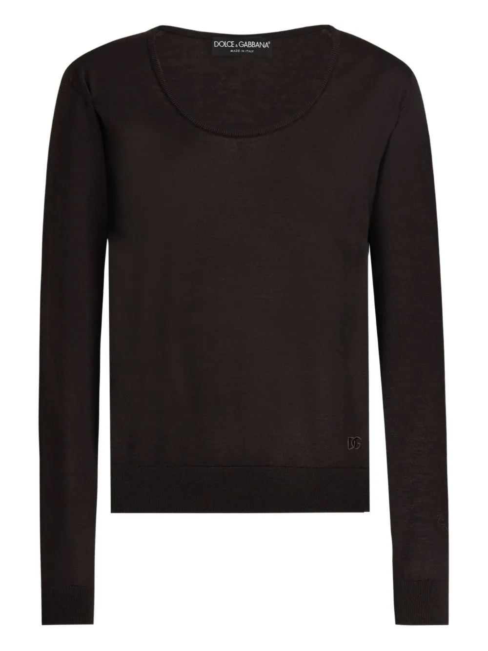 Лонгслив с U-образным вырезом DOLCE & GABBANA, коричневый
Лонгслив с U-образным вырезом DOLCE & GABBANA, коричневый