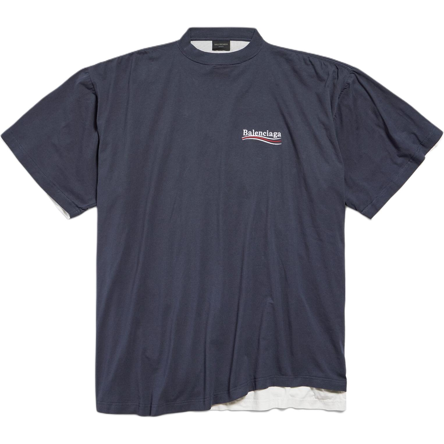 Футболка с многослойным логотипом Balenciaga, синий
Футболка с многослойным логотипом Balenciaga, синий