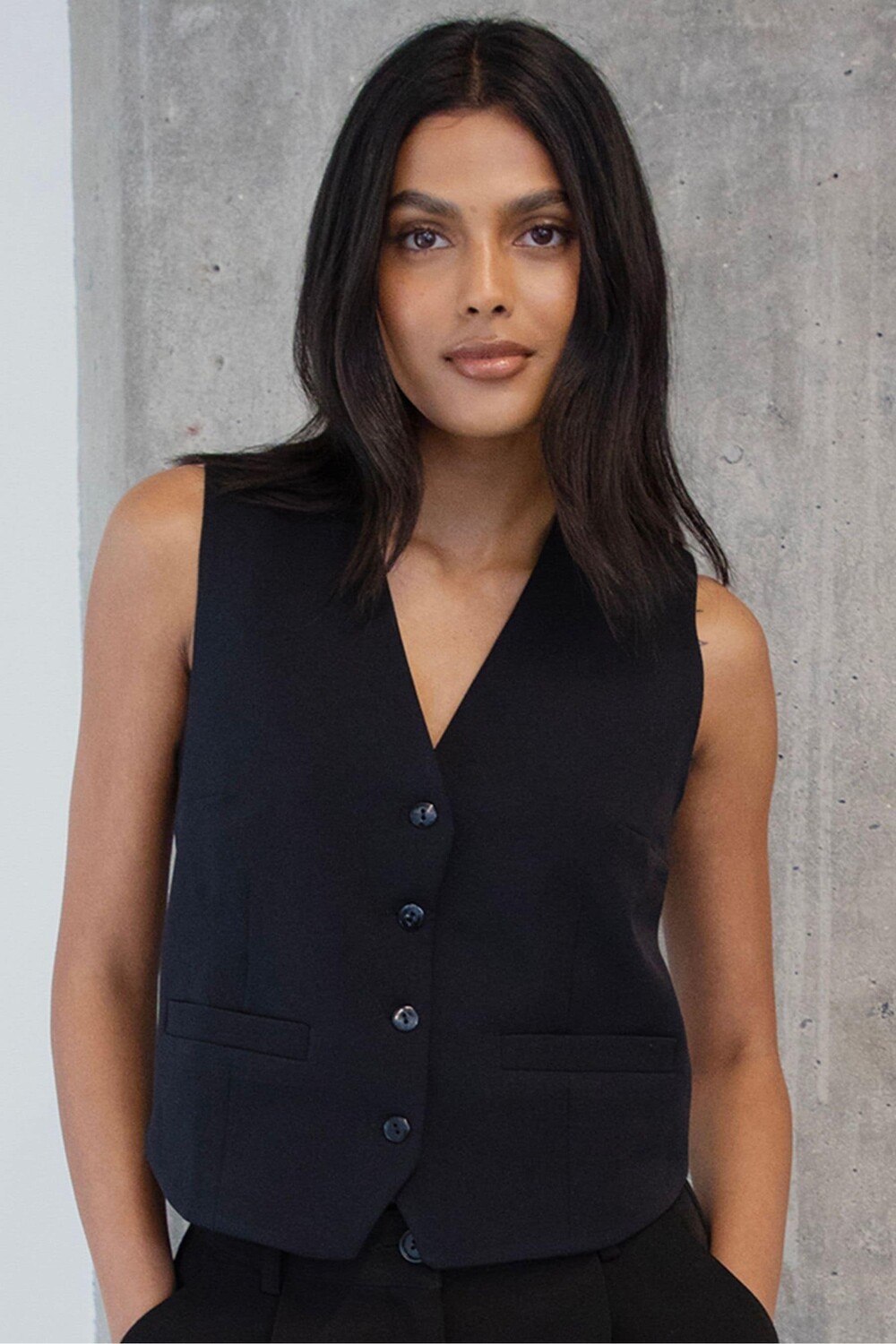 Жилет с пуговицами спереди Threadbare, черный
Жилет с пуговицами спереди Threadbare, черный