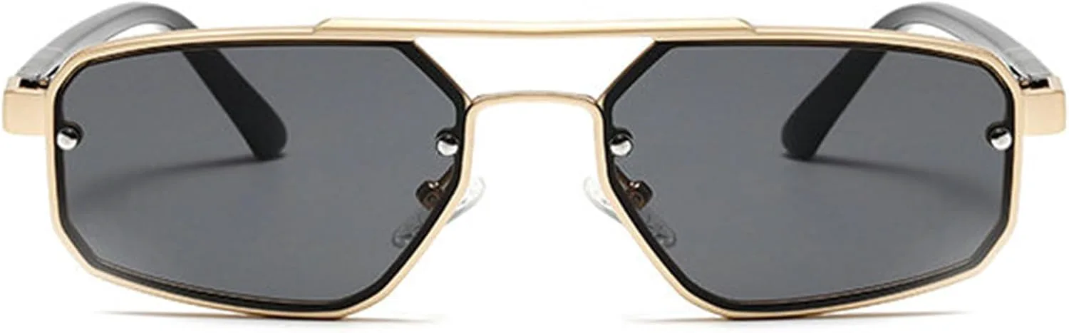 Солнцезащитные очки Helena Fashion Square для женщин и мужчин, в стиле ретро, с двойной дужкой, металлические, прямоугольные, популярные коричневые, C2
Солнцезащитные очки Helena Fashion Square для женщин и мужчин, в стиле ретро, с двойной дужкой, металлические, прямоугольные, популярные коричневые, C2