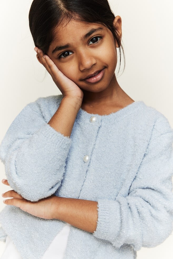 Кардиган вязки букле H&M, голубой
Кардиган вязки букле H&M, голубой