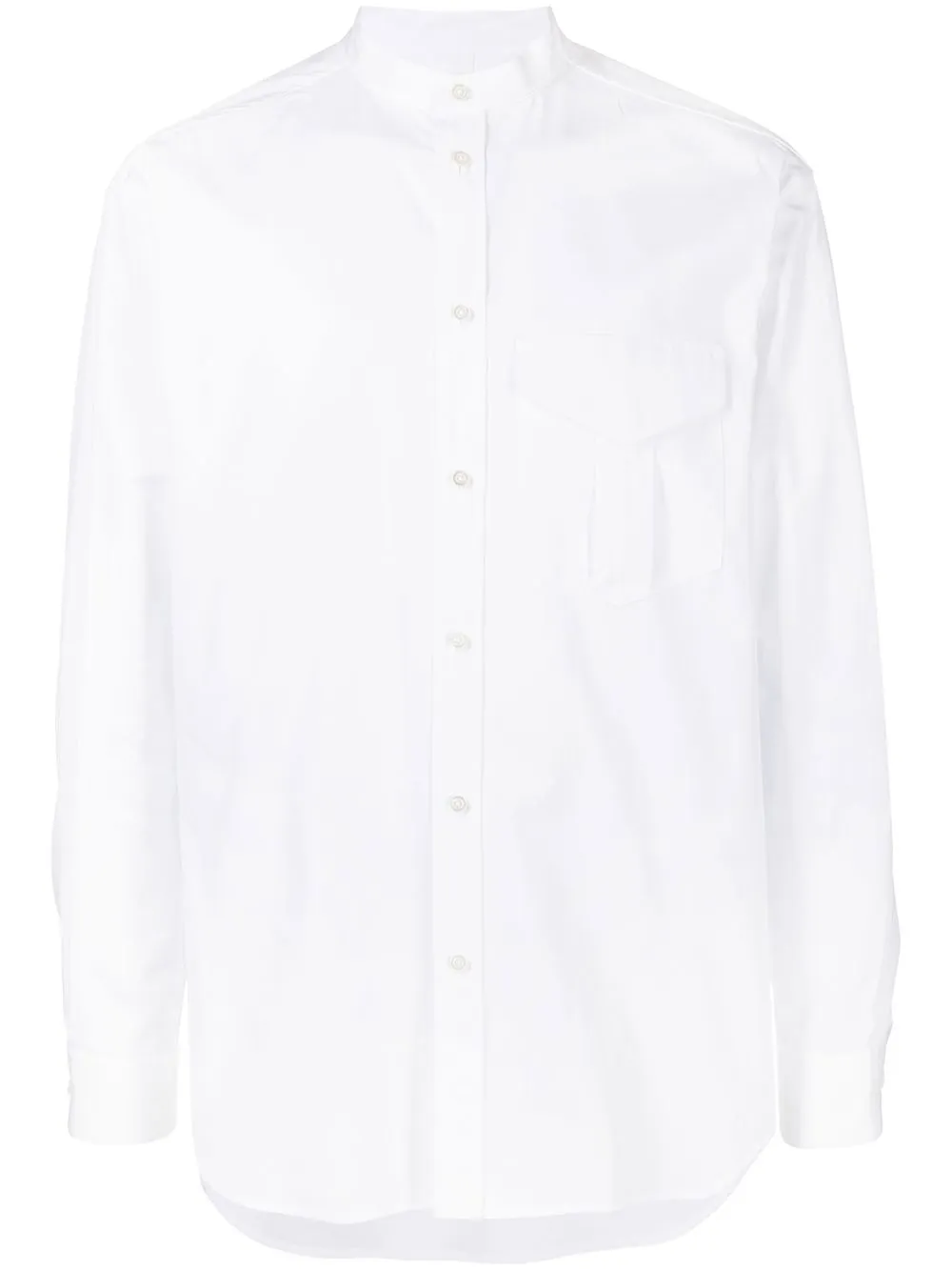 Рубашка с воротником-стойкой JIL SANDER, белый 
Рубашка с воротником-стойкой JIL SANDER, белый