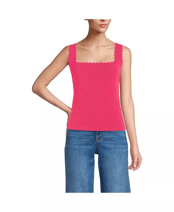 Женский свитер-майка с квадратным вырезом - Set Top Lands' End, розовый
Женский свитер-майка с квадратным вырезом - Set Top Lands' End, розовый