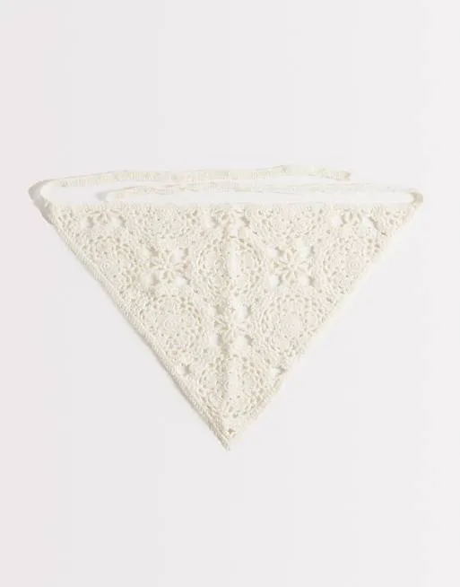 My Accessories Вязаная бандана крючком кремового цвета
My Accessories Вязаная бандана крючком кремового цвета