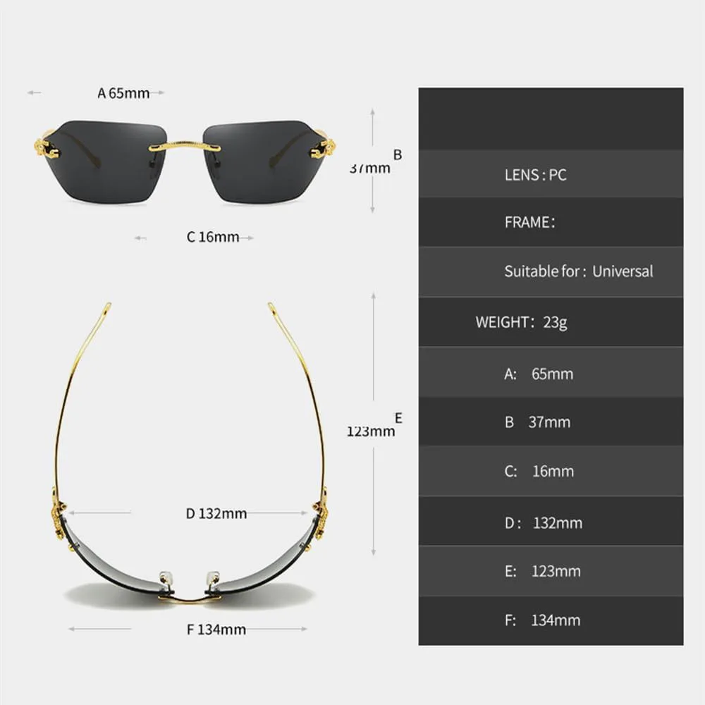 Винтажные солнцезащитные очки 2027 года для женщин, без оправы, с прозрачными линзами, мужские солнцезащитные очки с защитой от УФ-излучения UV400 MTZJH, 1
Винтажные солнцезащитные очки 2027 года для женщин, без оправы, с прозрачными линзами, мужские солнцезащитные очки с защитой от УФ-излучения UV400 MTZJH, 1