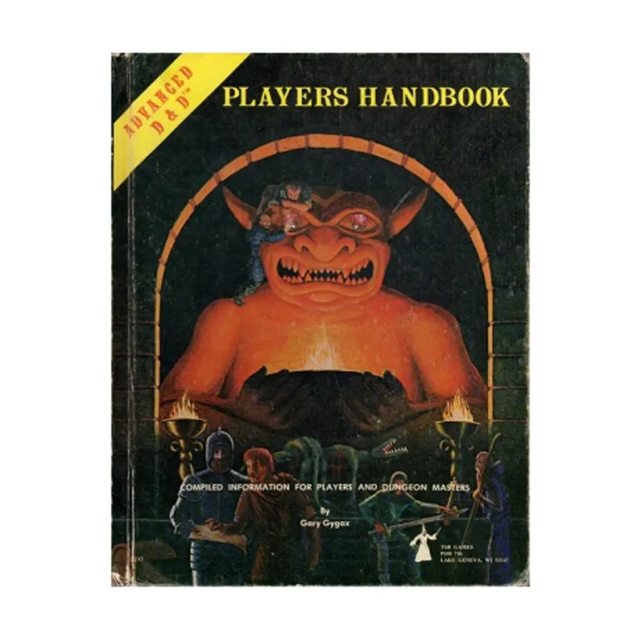 Player's Handbook (1st Cover, Idol Cover, 6th Printing w/Yellow Fly Leaf), Advanced Dungeons & Dragons (1st Edition) - Core Books, Box Sets & Miscellaneous, твердый переплет
Player's Handbook (1st Cover, Idol Cover, 6th Printing w/Yellow Fly Leaf), Advanced Dungeons & Dragons (1st Edition) - Core Books, Box Sets & Miscellaneous, твердый переплет