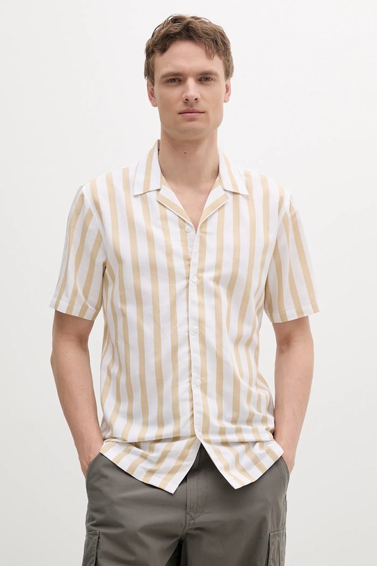 Рубашка с добавлением льна Lindbergh, бежевый 
Рубашка с добавлением льна Lindbergh, бежевый