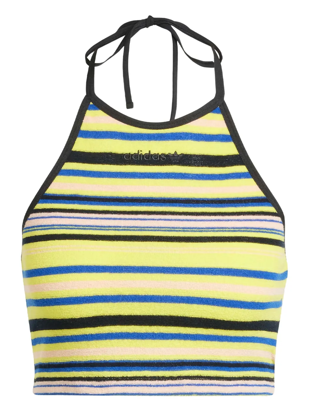 Полосатый топ с вырезом халтер adidas, желтый
Полосатый топ с вырезом халтер adidas, желтый