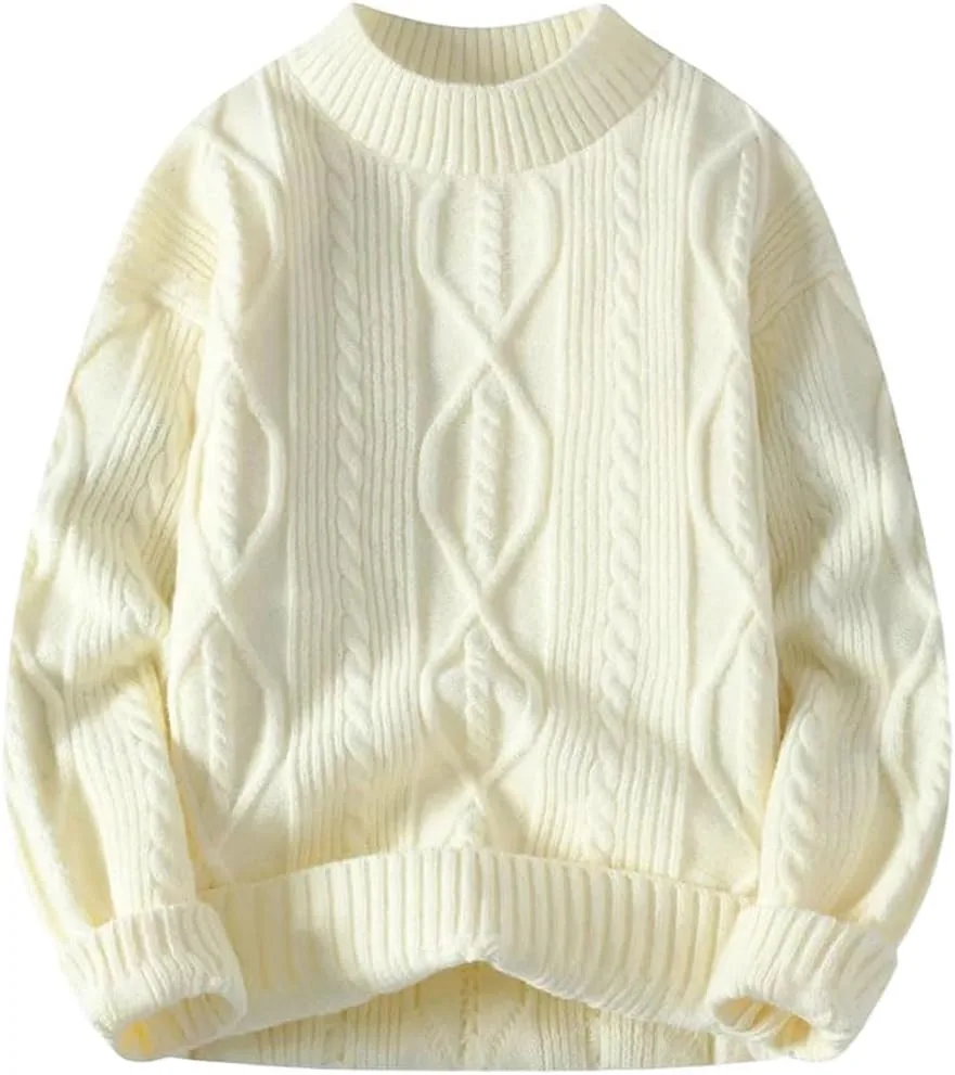 Мужской однотонный шерстяной свитер с длинным рукавом
Мужской однотонный шерстяной свитер с длинным рукавом