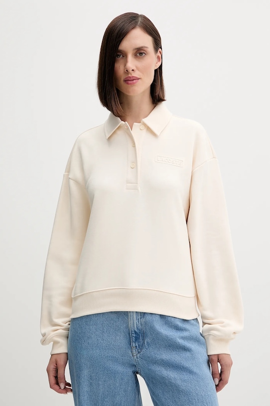 Хлопковая толстовка Lacoste, бежевый
Хлопковая толстовка Lacoste, бежевый