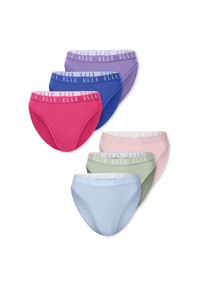 Трусы с высоким вырезом - логотип Elle, цвет colormix
Трусы с высоким вырезом - логотип Elle, цвет colormix