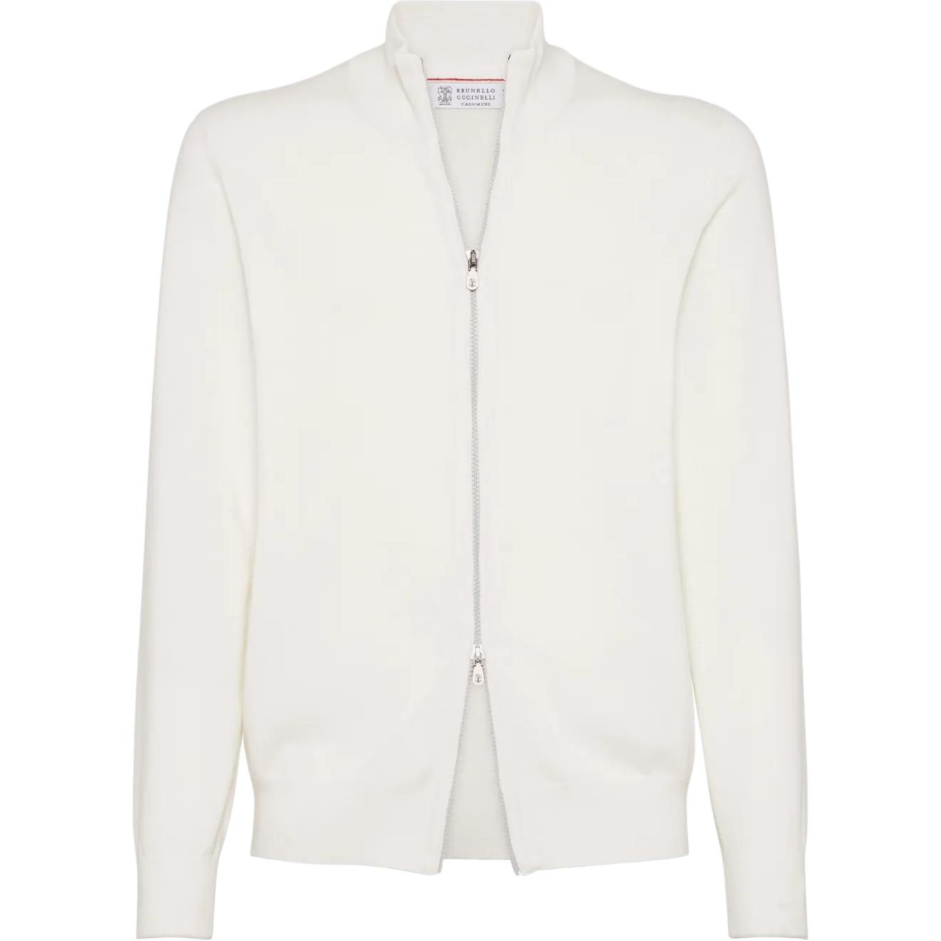 Кардиган с высоким воротником на молнии Brunello Cucinelli, белый
Кардиган с высоким воротником на молнии Brunello Cucinelli, белый