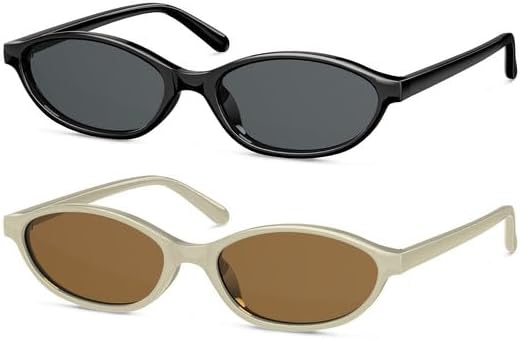 Ретро-солнцезащитные очки «кошачий глаз» для женщин, защита от УФ-излучения UV400, легкая квадратная оправа, идеально подходят для вождения, путешествий и повседневной носки OUKEMAX, 2pack-black + Khaki Brown
Ретро-солнцезащитные очки «кошачий глаз» для женщин, защита от УФ-излучения UV400, легкая квадратная оправа, идеально подходят для вождения, путешествий и повседневной носки OUKEMAX, 2pack-black + Khaki Brown