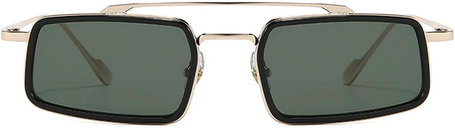 Модные прямоугольные солнцезащитные очки для женщин, стильные ретро-очки с двойной перемычкой в стиле панк, защита от УФ-излучения UV400 mincl, Gold Green
Модные прямоугольные солнцезащитные очки для женщин, стильные ретро-очки с двойной перемычкой в стиле панк, защита от УФ-излучения UV400 mincl, Gold Green