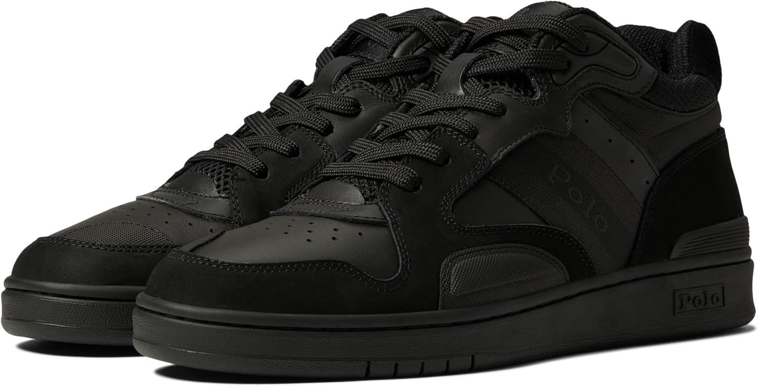 POLO RALPH LAUREN Court Mid Pro Sneaker, Black/Black
POLO RALPH LAUREN Court Mid Pro Sneaker, Black/Black