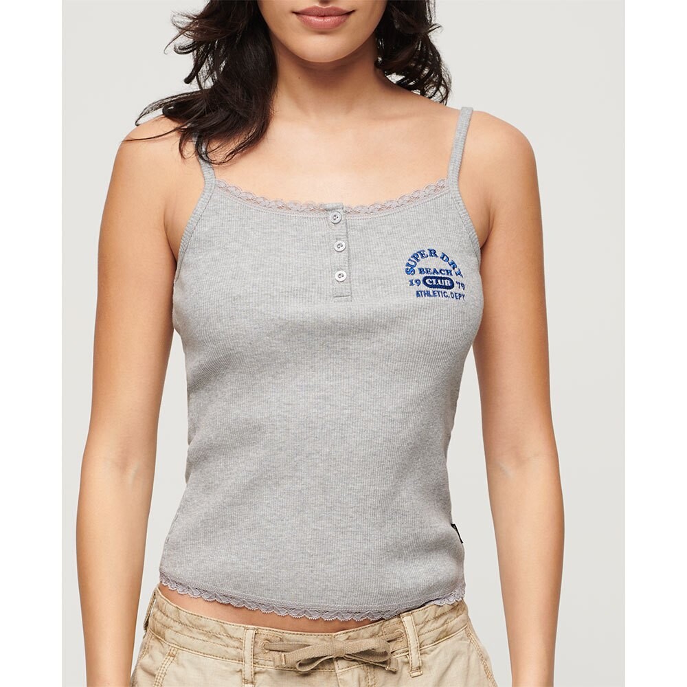 Блуза Superdry Essential Button Down, серый 
Блуза Superdry Essential Button Down, серый