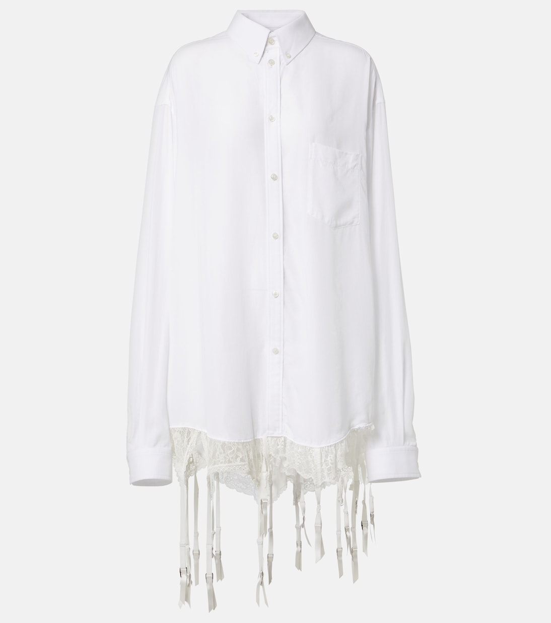 Рубашка с кружевной отделкой Balenciaga, белый
Рубашка с кружевной отделкой Balenciaga, белый