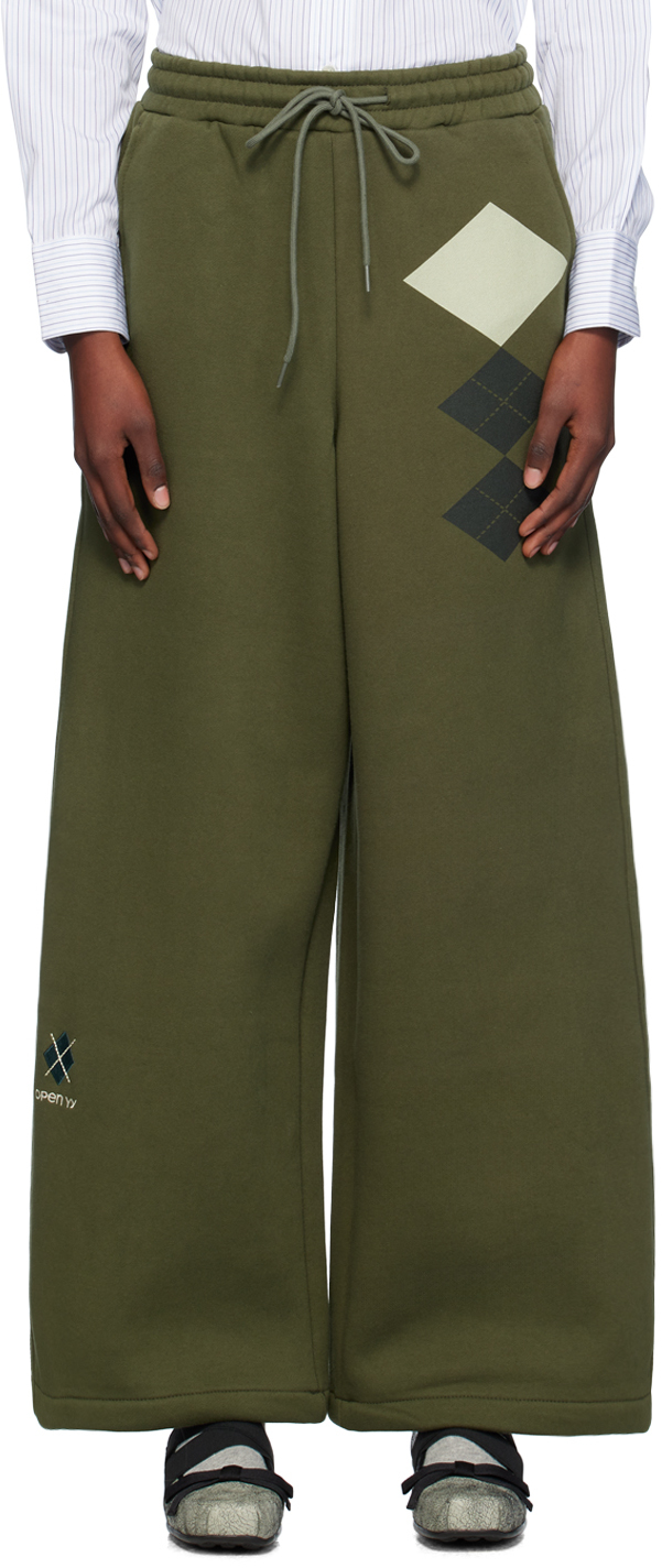 Широкие спортивные штаны с зеленым узором Argyle OPEN YY
Широкие спортивные штаны с зеленым узором Argyle OPEN YY