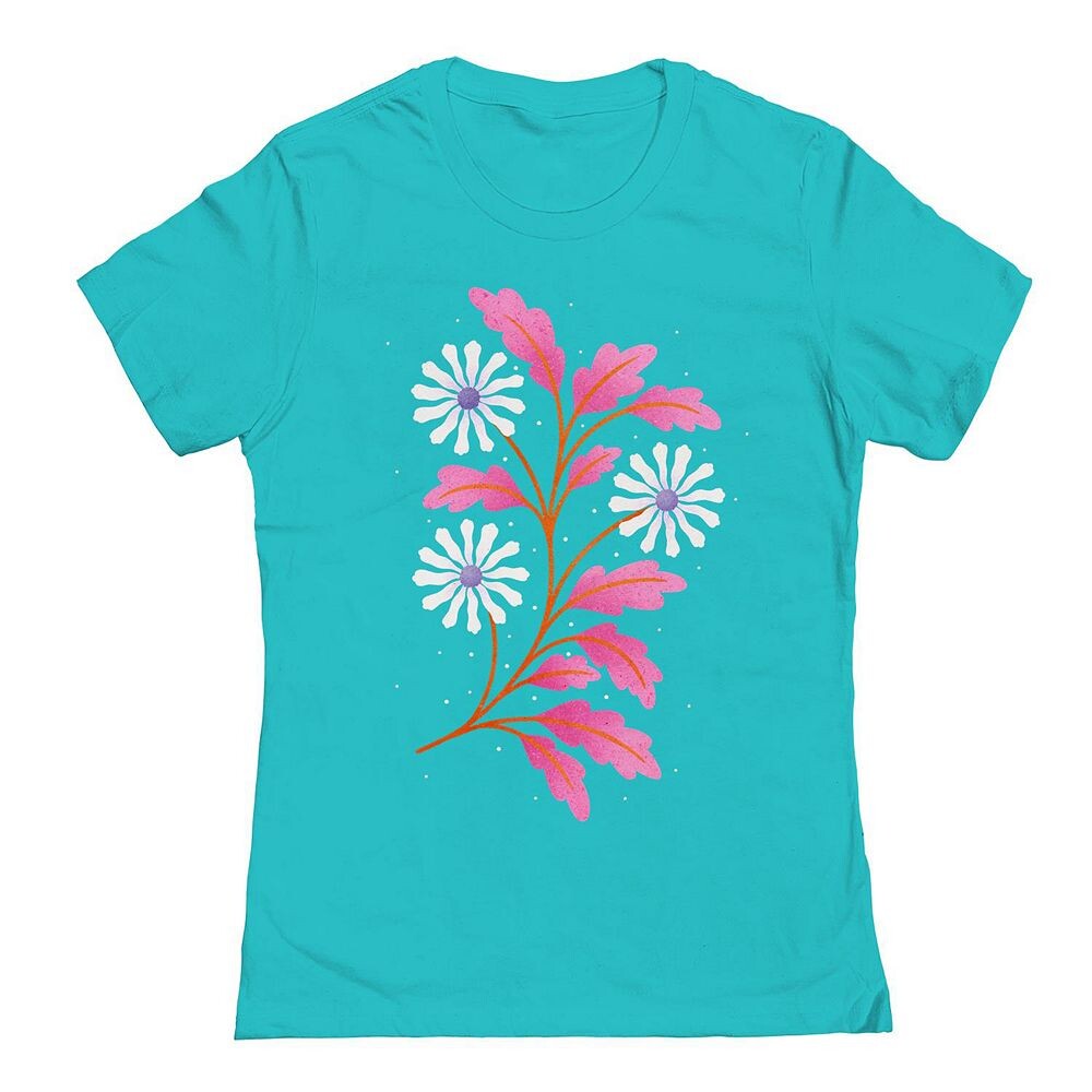 Футболка Junior's Hazy Daisy с рисунком, цвет Tahiti Blue 
Футболка Junior's Hazy Daisy с рисунком, цвет Tahiti Blue