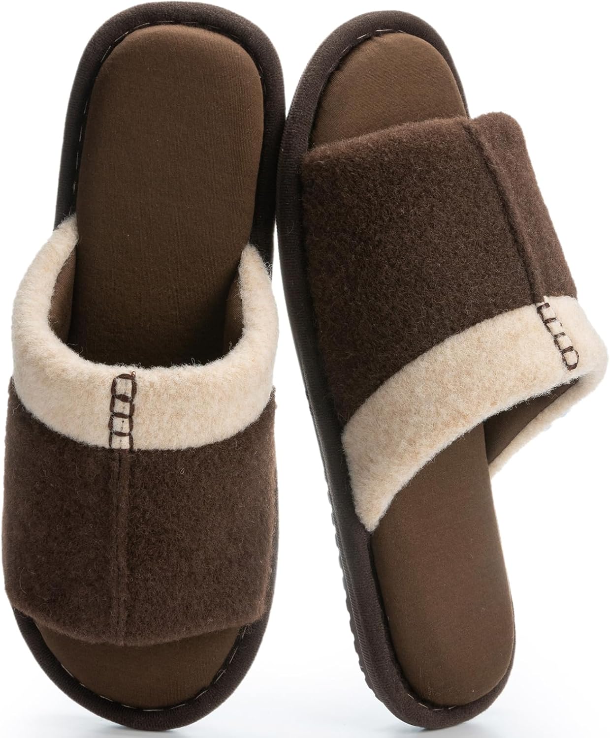 GOEWY Мужские тапочки с открытым носком и не скользящей подошвой мужская обувь Двухцветные тапочки из пены с эффектом памяти Машина Стиральные тапочки для мужчин Подарок для друзей-пап, коричневый
GOEWY Мужские тапочки с открытым носком и не скользящей подошвой мужская обувь Двухцветные тапочки из пены с эффектом памяти Машина Стиральные тапочки для мужчин Подарок для друзей-пап, коричневый