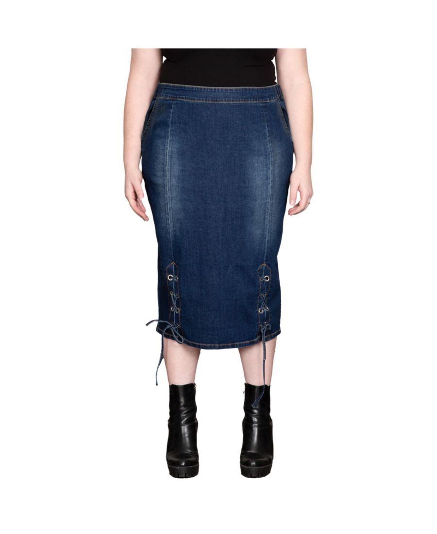 Джинсовая юбка-карандаш с высокой талией больших размеров для женщин Standards & Practices, Sand blue
Джинсовая юбка-карандаш с высокой талией больших размеров для женщин Standards & Practices, Sand blue