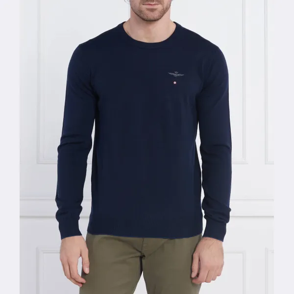 Шерстяной свитер обычного кроя Aeronautica Militare, синий
Шерстяной свитер обычного кроя Aeronautica Militare, синий