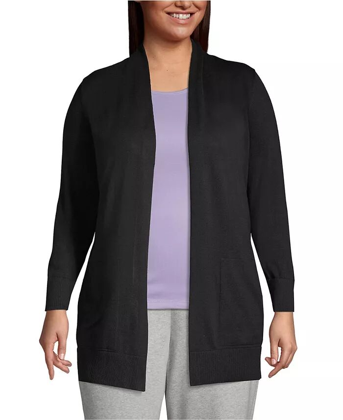 Женский свитер-кардиган с длинными рукавами и открытыми плечами больших размеров Lands' End, черный
Женский свитер-кардиган с длинными рукавами и открытыми плечами больших размеров Lands' End, черный