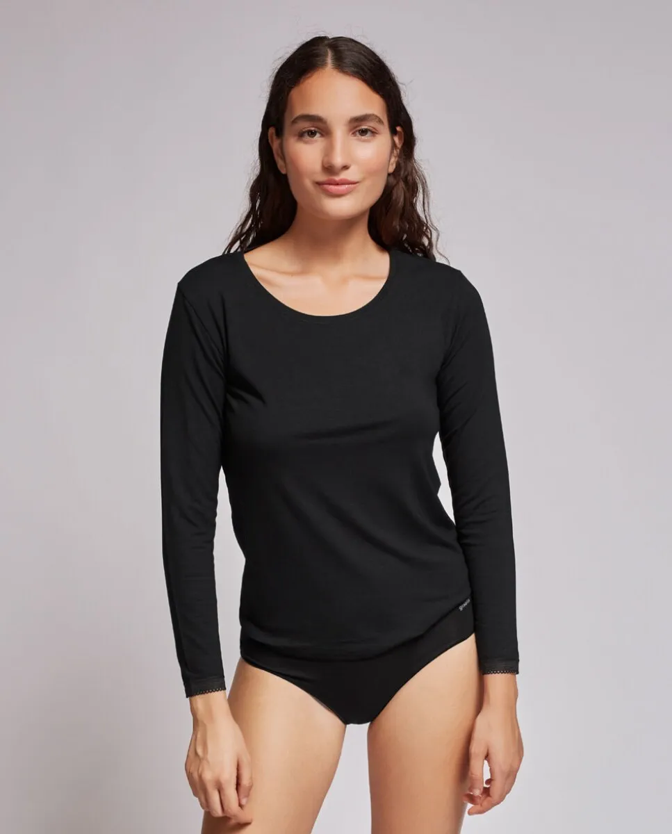 Женская майка с длинными рукавами из ткани Modal Lenzing Gisela, черный
Женская майка с длинными рукавами из ткани Modal Lenzing Gisela, черный