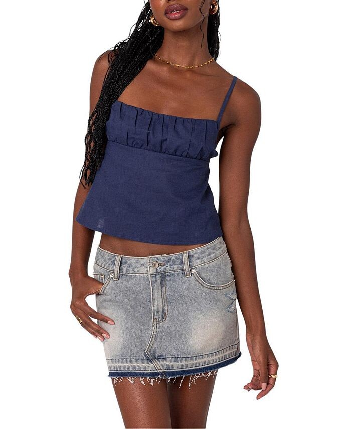 Льняной топ Edikted с открытой спиной, синий
Льняной топ Edikted с открытой спиной, синий