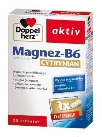 Doppelherz aktiv Magnez B6 cytrynian таблетки магния, 30 шт.
Doppelherz aktiv Magnez B6 cytrynian таблетки магния, 30 шт.