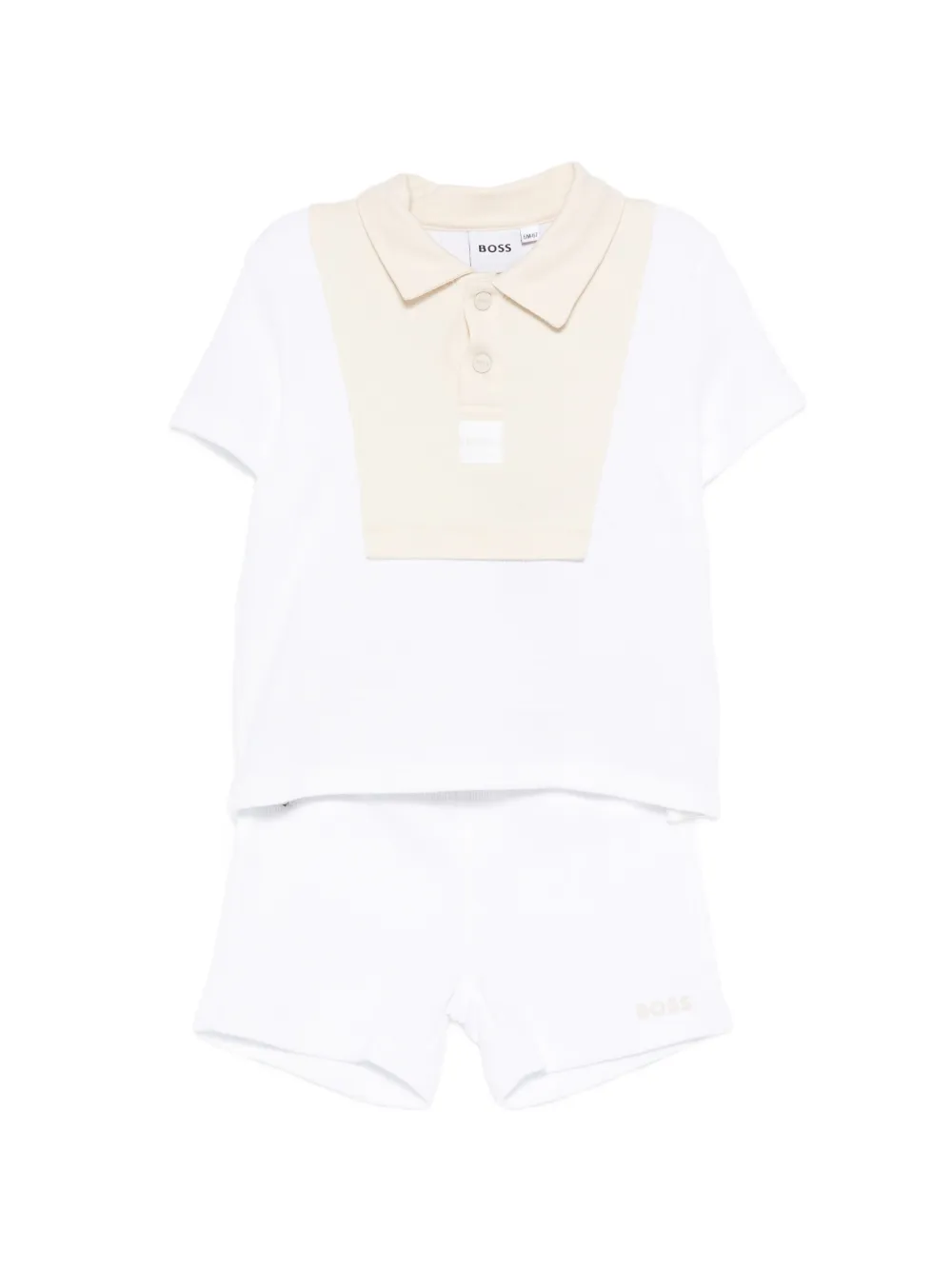 Комплект с шортами и логотипом Boss, белый
Комплект с шортами и логотипом Boss, белый