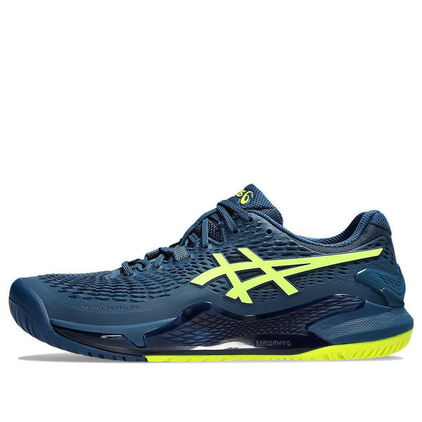 Кроссовки gel-resolution 9 'mako blue safety yellow' Asics, синий 
Кроссовки gel-resolution 9 'mako blue safety yellow' Asics, синий