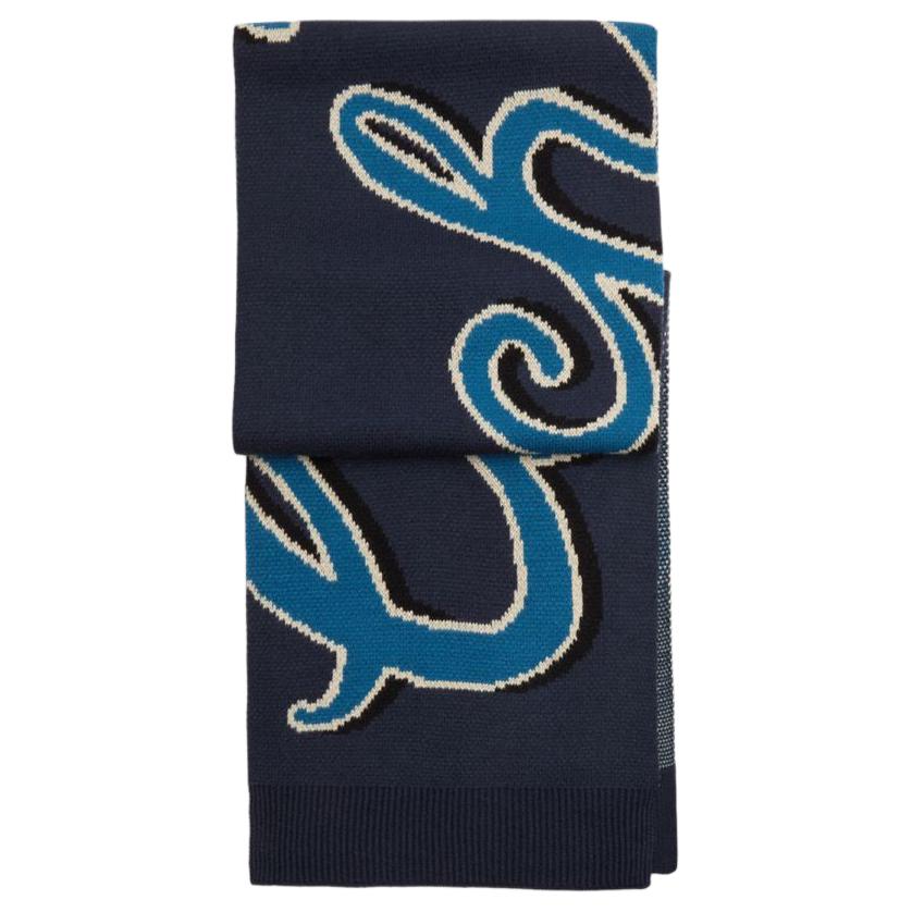 COACH Акриловый шерстяной вязаный шарф унисекс синий, Blue
COACH Акриловый шерстяной вязаный шарф унисекс синий, Blue