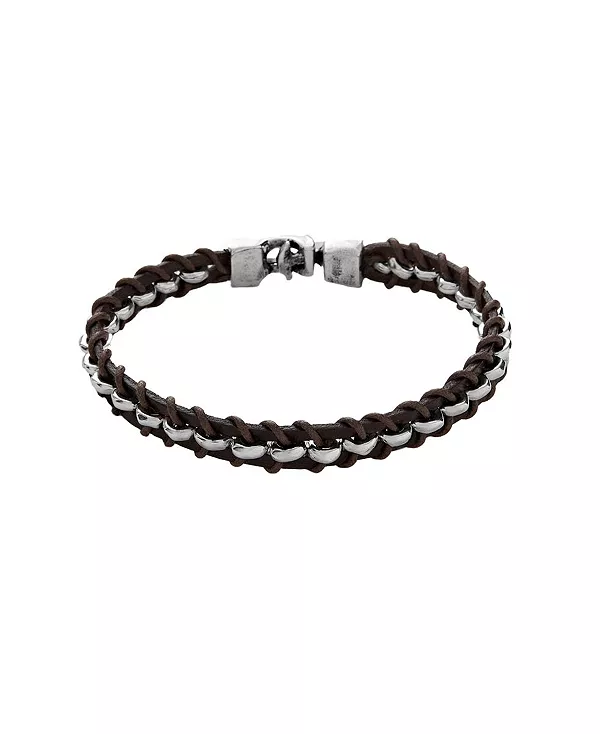 Браслет из кожи с застежкой-петлей из стерлингового серебра Unode50, silver
Браслет из кожи с застежкой-петлей из стерлингового серебра Unode50, silver