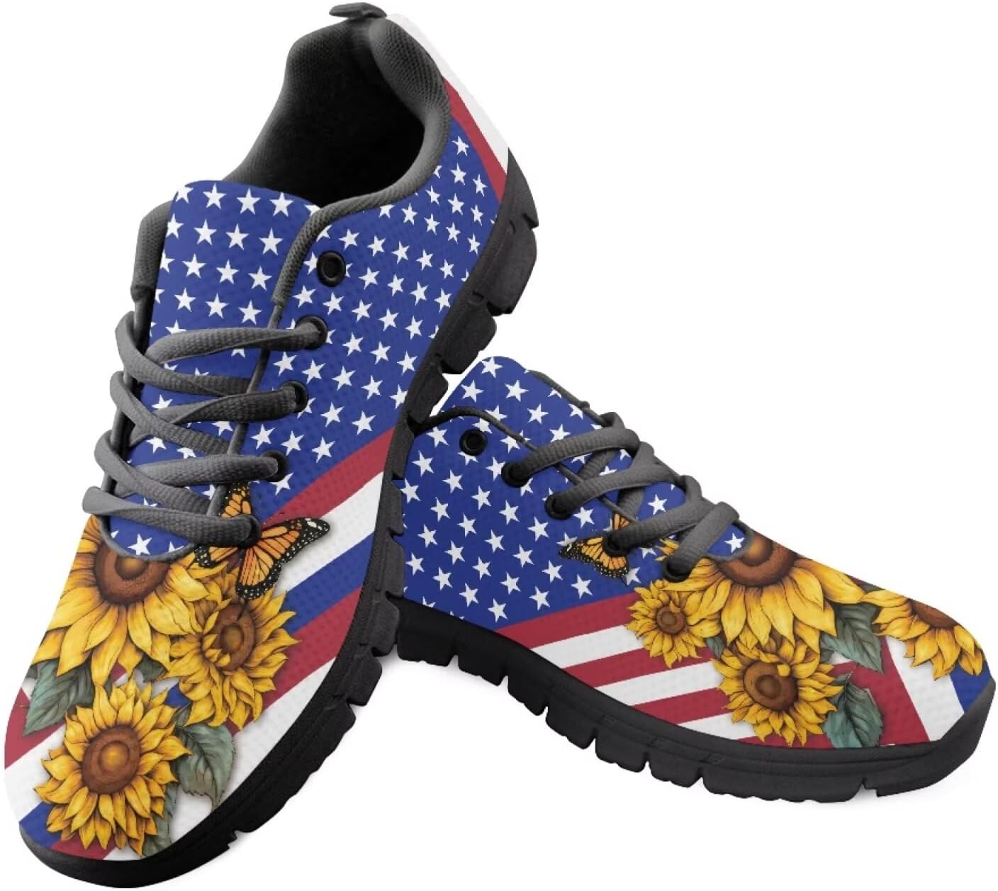 Кроссовки с флагом США для прогулок, кеды на 4 июля, повседневные беговые кроссовки для Дня независимости Getelinseng, American Flag Sunflower
Кроссовки с флагом США для прогулок, кеды на 4 июля, повседневные беговые кроссовки для Дня независимости Getelinseng, American Flag Sunflower