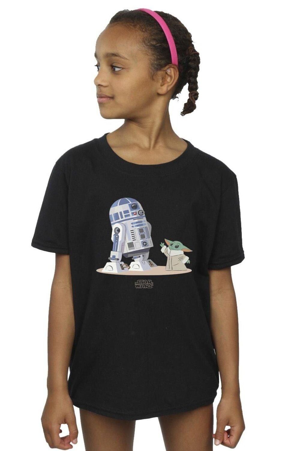 Хлопковая футболка Mandalorian R2D2 и Grogu Star Wars, черный
Хлопковая футболка Mandalorian R2D2 и Grogu Star Wars, черный