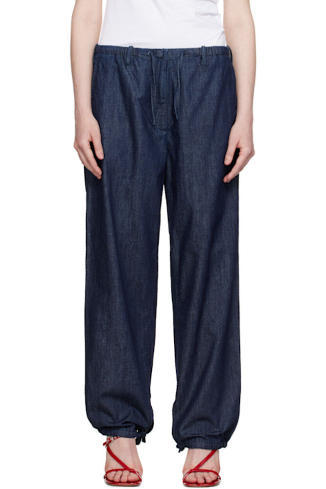 Темно-синие джинсы с завязками Dries Van Noten
Темно-синие джинсы с завязками Dries Van Noten