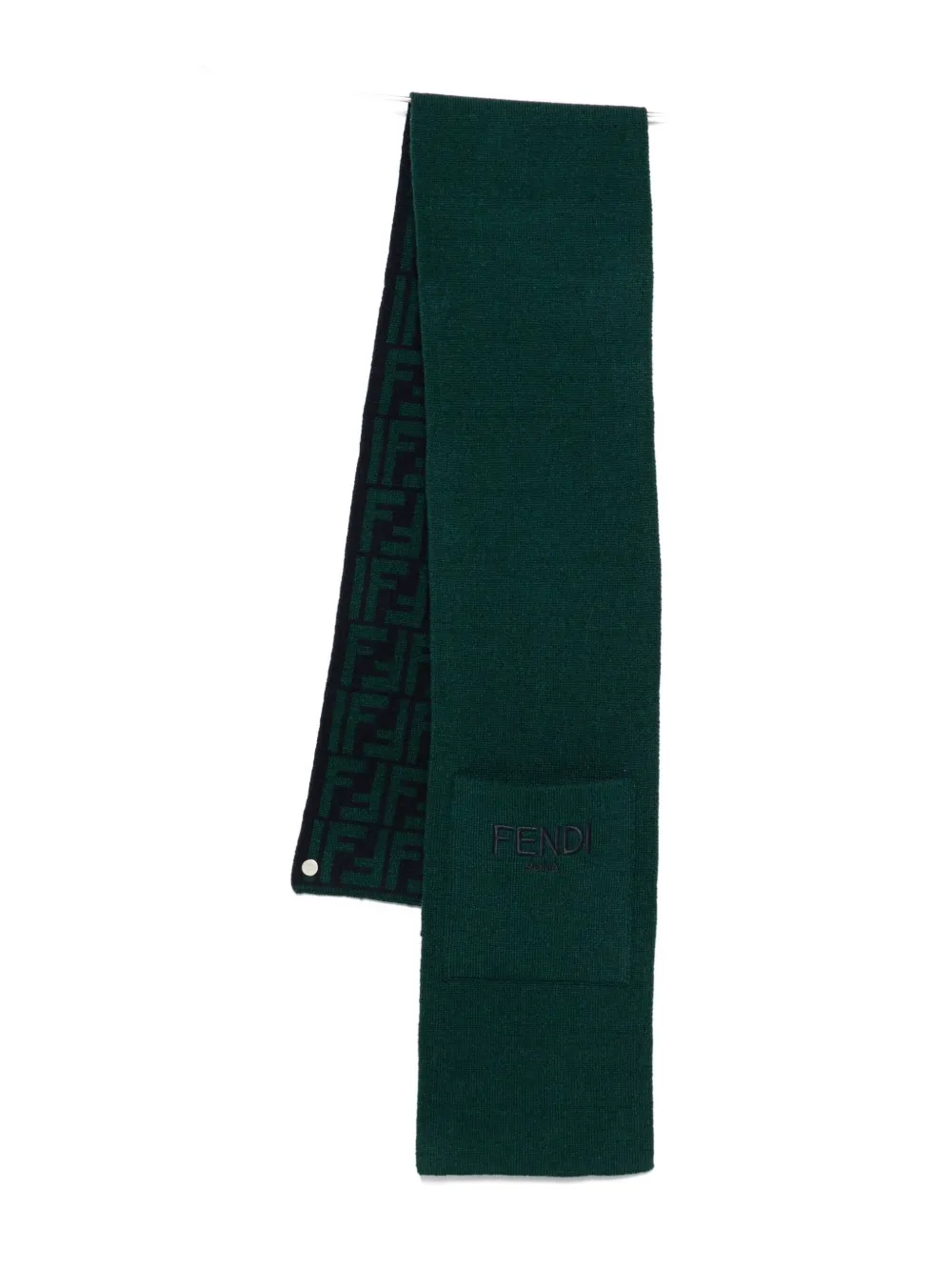 Шарф с вышитым логотипом Fendi Kids, зеленый
Шарф с вышитым логотипом Fendi Kids, зеленый