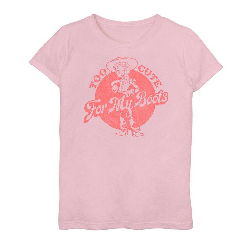 Футболка с рисунком «Too Cute» для девочек 7–16 лет Disney/Pixar «История игрушек 4 Джесси» Licensed Character, розовый
