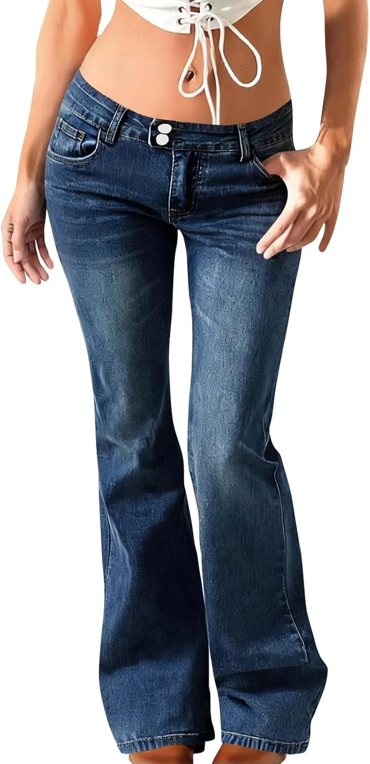 Женские джинсы flare с застежкой на пуговицах, низкой посадкой и карманами
Женские джинсы flare с застежкой на пуговицах, низкой посадкой и карманами
