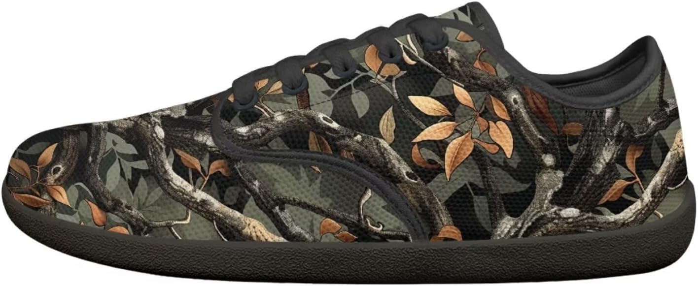 Мужские кроссовки низкие повседневные с шнуровкой, с широким носком, для ходьбы, кроссовки с подошвой нулевого перепада Pointodoor, Camo Hunting Pattern
Мужские кроссовки низкие повседневные с шнуровкой, с широким носком, для ходьбы, кроссовки с подошвой нулевого перепада Pointodoor, Camo Hunting Pattern