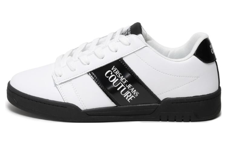 Кроссовки VERSACE JEANS Skateboarding Shoes Men Low-top Black, белый 
Кроссовки VERSACE JEANS Skateboarding Shoes Men Low-top Black, белый