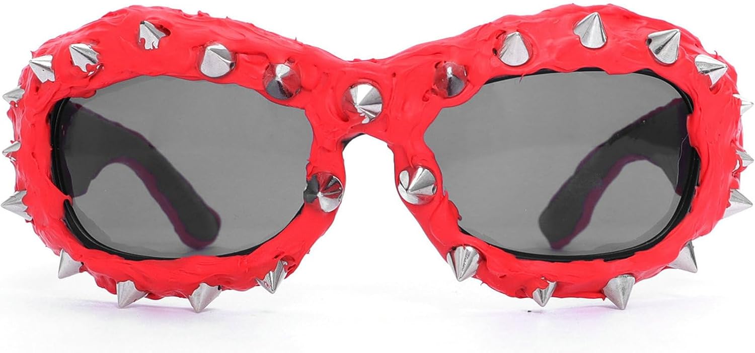 Модные черные солнцезащитные очки в стиле панк для активного отдыха, с декоративными заклепками и эффектом капель клея. Солнцезащитные очки для мужчин и женщин. Стильные персонализированные очки mincl, Red
Модные черные солнцезащитные очки в стиле панк для активного отдыха, с декоративными заклепками и эффектом капель клея. Солнцезащитные очки для мужчин и женщин. Стильные персонализированные очки mincl, Red