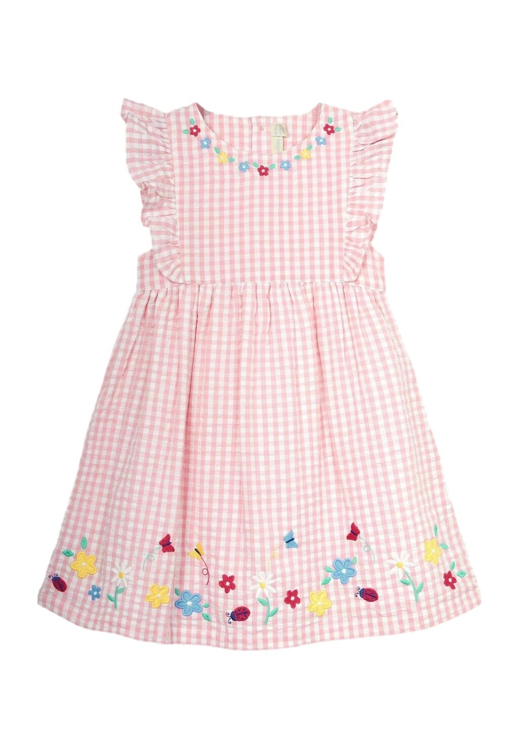 Дневное платье DAISY APPLIQUE GINGHAM PRETTY SUMMER REGULAR FIT Jojo Maman Bébé, розовый