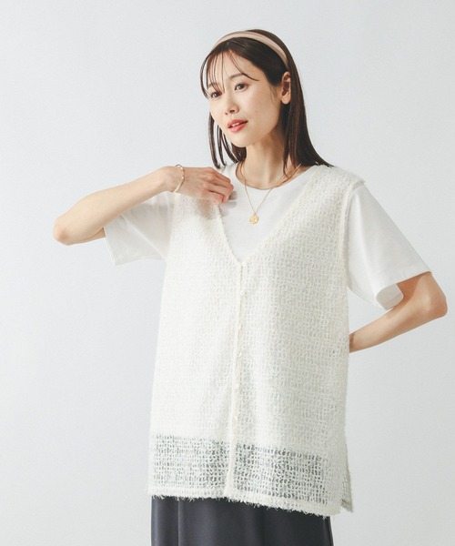 Жилет с перьями и футболка с коротким рукавом GLOBAL WORK, цвет слоновая кость, Бежевый, Жилет с перьями и футболка с коротким рукавом GLOBAL WORK, цвет слоновая кость
Жилет с перьями и футболка с коротким рукавом GLOBAL WORK, цвет слоновая кость, Бежевый, Жилет с перьями и футболка с коротким рукавом GLOBAL WORK, цвет слоновая кость