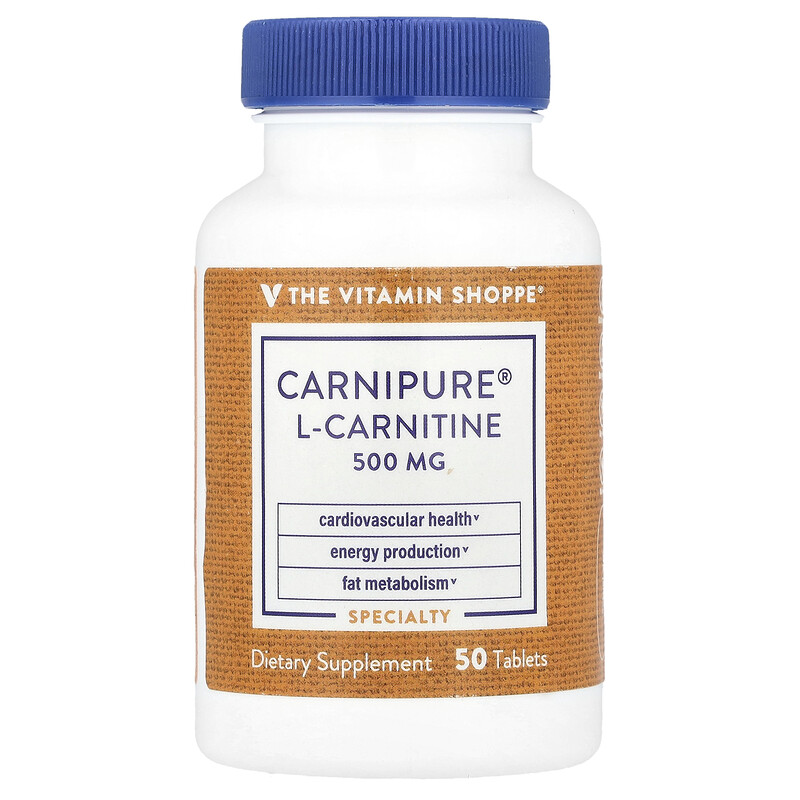 The Vitamin Shoppe, L-карнитин Carnipure, 500 мг, 50 таблеток
The Vitamin Shoppe, L-карнитин Carnipure, 500 мг, 50 таблеток