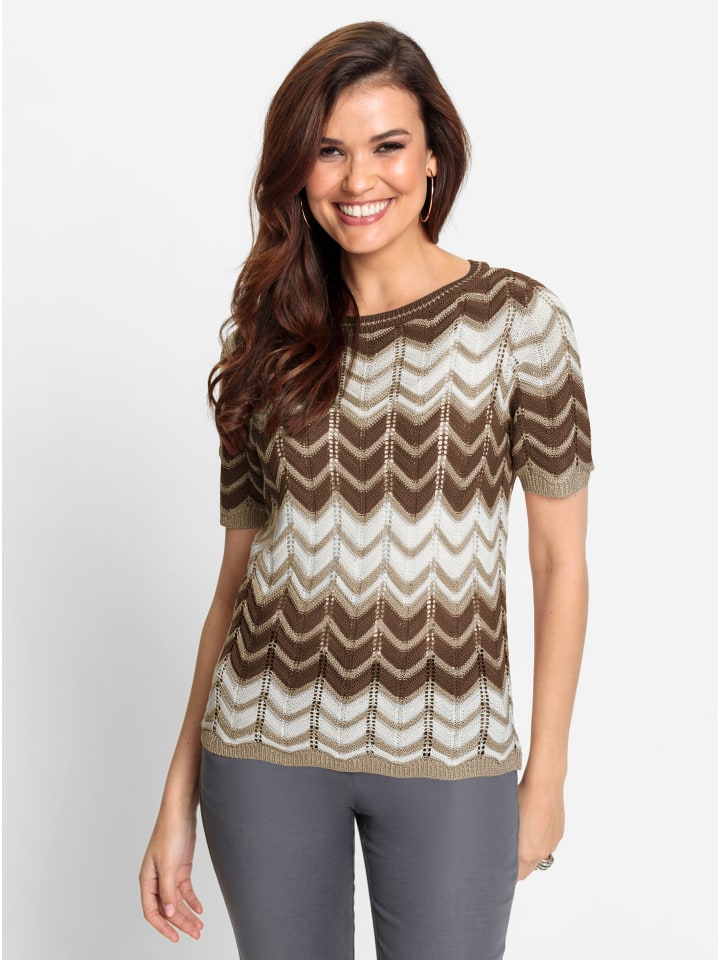 Ажурный свитер с коричневым и экрю узором WITT WEIDEN
Ажурный свитер с коричневым и экрю узором WITT WEIDEN