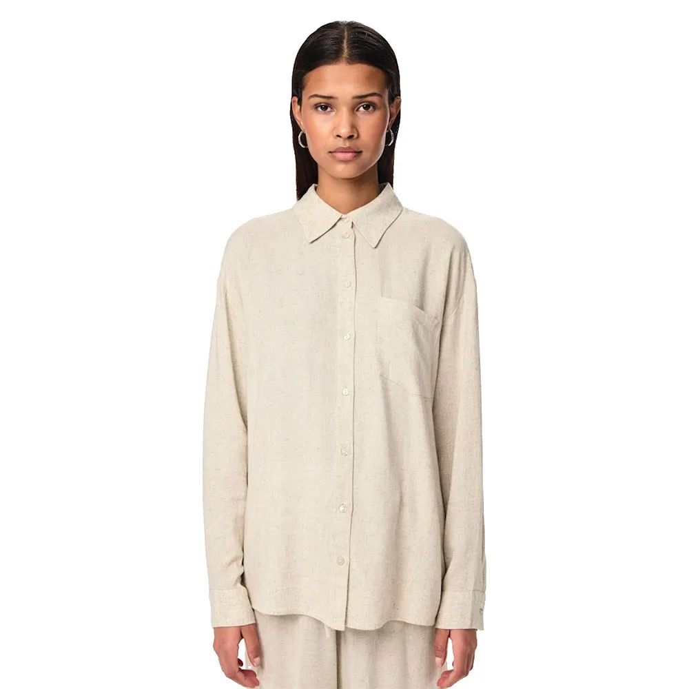 Рубашка с длинным рукавом Pieces Pia Loose Fit, бежевый
Рубашка с длинным рукавом Pieces Pia Loose Fit, бежевый