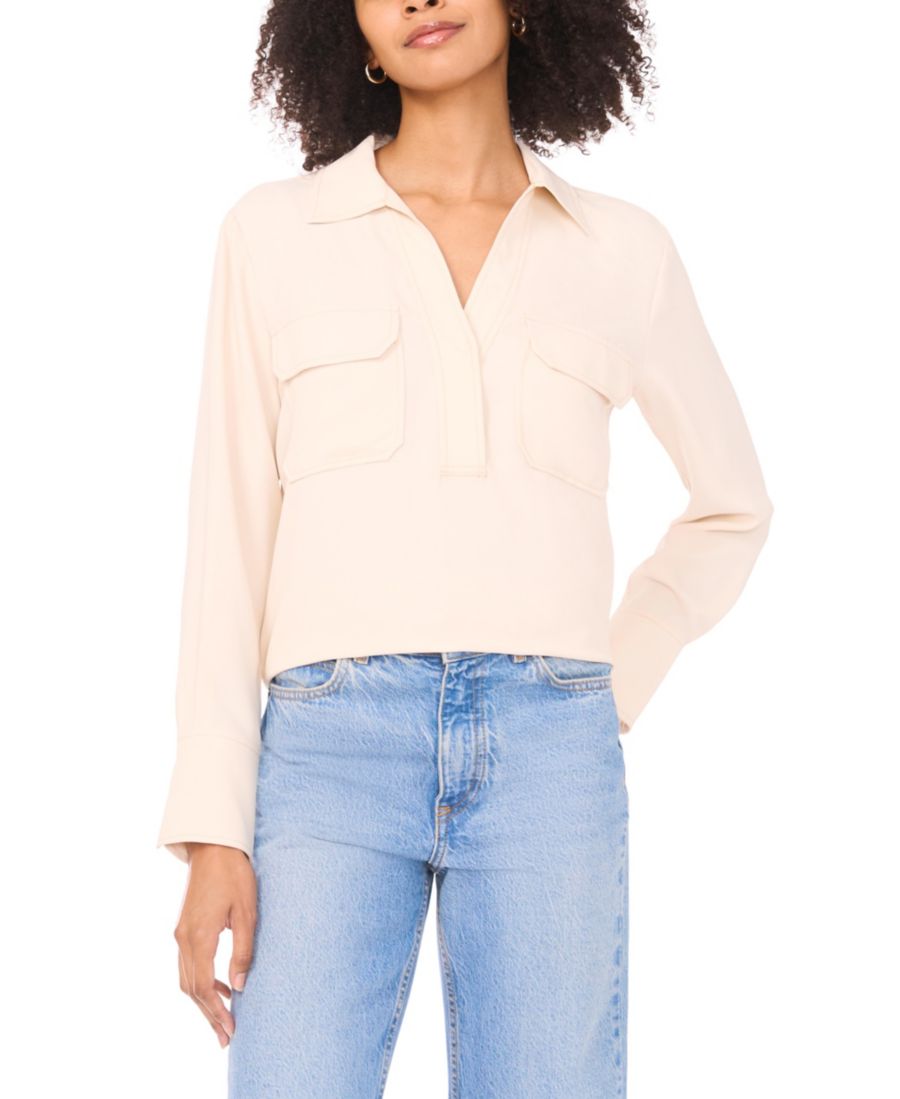 Женская блузка с воротником Vince Camuto, Soft Cream
Женская блузка с воротником Vince Camuto, Soft Cream